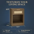 thumbnail image 3 of OAKHAM Rattan Nightstand Set of 2 with Charging Station, Bedside Table with Type-C/USB Port, Special Walnut, 3 of 7