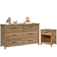thumbnail image 1 of Home Square Commode Double à 6 Tiroirs/ensemble Table de Nuit à 1 Tiroir en Mangue Sindoori, 1 of 20