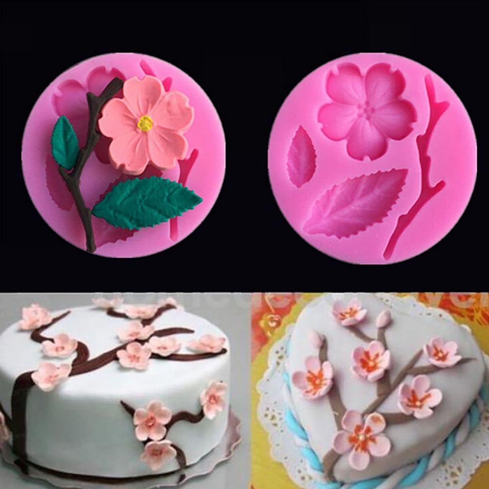 Bamboo Leaf Dried Flower Silicone Mold Chocolate Fondant Cake Decorating Tools