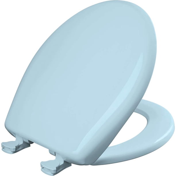 Asiento de inodoro Bemis 200SLOWT 464, redondo, cierre lento, azul Dresde