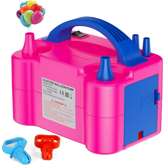 Pompe Électrique pour Montgolfière, Gonfleur de Ballons Électrique Portatif à Double Buse pour Décoration de Fête