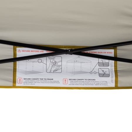 OZARK TRAIL 10′ X 10′ STRAIGHT LEG CANOPY TOP, GOLD