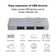 thumbnail image 3 of Bsvklp Estación Acoplamiento HUB USB 3.0 Compatible Con para Microsoft Surface Pro 8 (Plata), 3 of 9