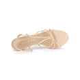 thumbnail image 4 of BLISSFUL STEP Sandales à Talon Chaton à Brides et Bride Arrière pour Femmes Beige 6,5, 4 of 8