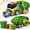 18.7" Large Garbage Truck with 2 Cars, variant on JoyStone Kids Garbage Truck Toy, Friction Powered Recycling Truck with Lights & Sounds, Lift & Rotating Trash Bin Function, 3 Trash Bins, Interactive Toy for 3-8 Years Old