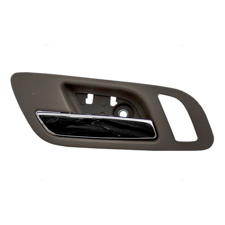 Gmc Chrome Door Handles - Drivers Front Inside Interior Door Handle Chrome Lever w/ Cashmere Housing Replacement for GMC Cadillac Chevy Pickup Truck SUV 22855617