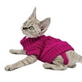 thumbnail image 4 of YokoKat Magenta Turtleneck Kitten Cat Sweater Size XXS Devon Rex, Cornish Rex, Sphynx, 4 of 7