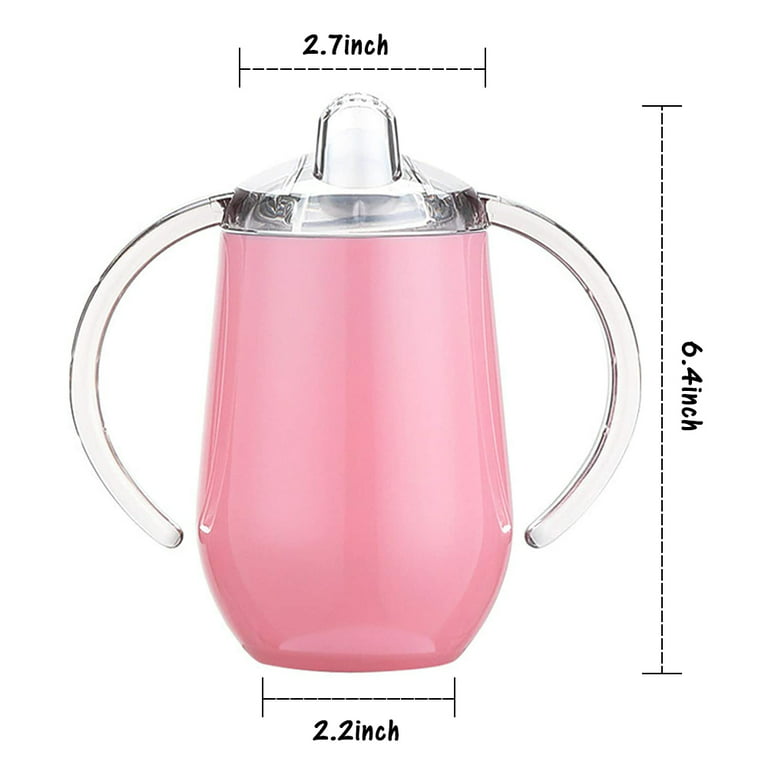 Lil' Hammy 3-in-1 Stainless Steel Sippy Cup | 8 oz | Pink
