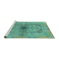 thumbnail image 2 of Ahgly Company Machine Washable Indoor Rectangle Persian Turquoise Blue Traditional Area Rugs, 3' x 5', 2 of 4