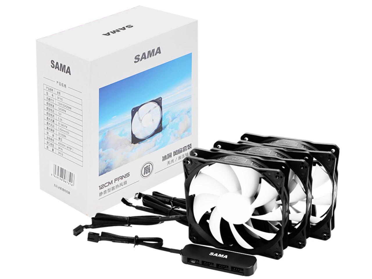 3 Pack 120mm Case Fans,Silent Computer Case Fans With 4pin PWM