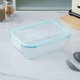 thumbnail image 5 of Tunhigl Microwave-Safe Glass Bento Box for Adults & Office Lunch Prep, Heated Meal Container with Fresh-Keeping Lid Blue, 5 of 5