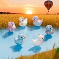thumbnail image 3 of Dserhfy 12Pcs Mini Resin Floral Ducks Colorful Miniature Duck Figurines Cute Mini Animal Collectibles for Fairy Garden Decor DIY Crafts Fish Tank Decoration, 3 of 8