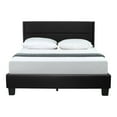 thumbnail image 3 of Home Bedroom Furniture Giulia Queen Black Faux Leather Upholstered Platform Bed, 3 of 7