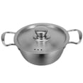 thumbnail image 1 of Miangastore Ramen Cooking Pot Silver Metal Saucepan For Preventing Spills 1Set, 1 of 8
