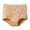 Z1-Beige, variant on Women's Cotton High Waist Panties Rose Jacquard Tummy Control Briefs Solid Color Lifting Comfortable Stretchy Briefs