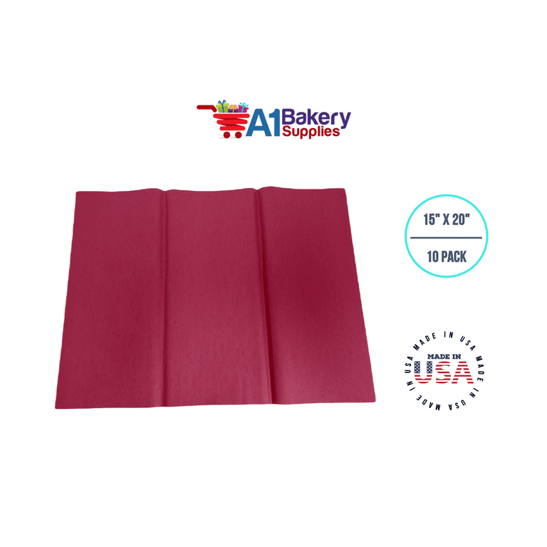 Cranberry Tissue Paper Squares, Bulk 10 Sheets, Premium Gift Wrap and
