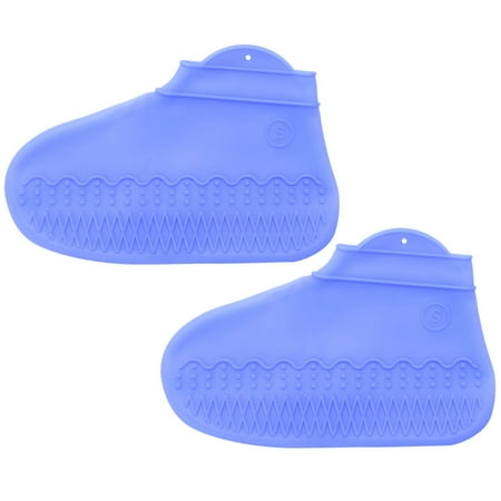 

Silicone Waterproof Shoe Cover Non-Slip Rain Set Reusable Rain Set Men s Accessories (S) Blue