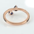 thumbnail image 2 of KIRAN FINE JEWEL Pear Blue Sapphire CZ Diamond Band Ring Rose Gold Plated 925 Silver Wedding Women Gemstone Statement Jewelry Gift For Her, 2 of 5