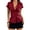 Wine Red, variant on Women Fitted Button Up Shirt Summer Y2k Short Sleeve Collared Crop Blouses White M