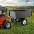 thumbnail image 4 of Dextrus Steel Dump Cart Tow Behind Lawn Mower Dump Cart for Lawn Tractor 500LBS Yard Garden Trailer, 4 of 6
