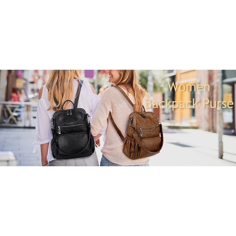 UTO Womens Convertible Travel Backpack, PU Leather Designer  display picture 1