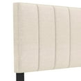 thumbnail image 4 of Yardi Yard Linen Upholstered Headboard with Solid Wood Legs and Adjustable Width-Beige,, 4 of 8