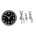 thumbnail image 1 of Reloj De Pared Acrílico Minimalista Moderno Con Figura De Familia De Conejos, Escultura Artística Silenciosa Para Cocina, Oficina, Comedor, Decoración De Armarios., 1 of 8