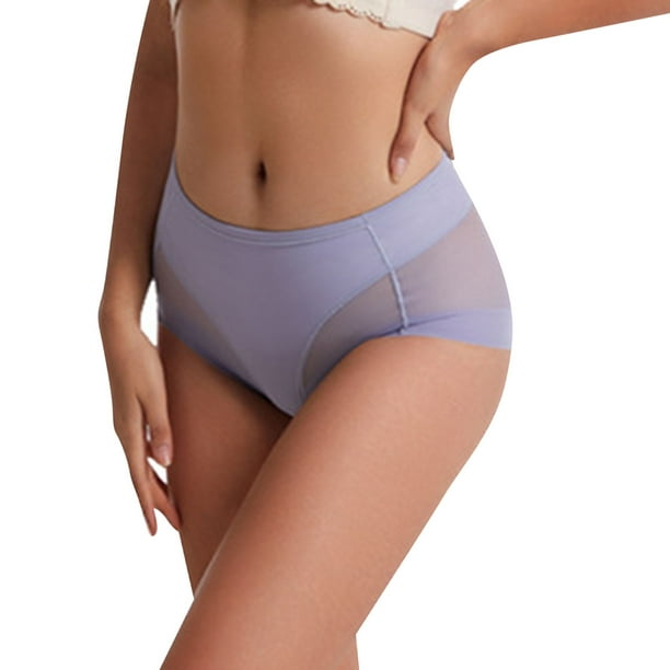 TOWED22 Breathable Underwear Women Seamless Bikini Nylon Spandex Mesh  Panties Women's Underwear Seamless(White,One Size)