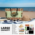 thumbnail image 3 of Yiaed Retro Cover For Coffee Print Large Capacity Beach Travel Bag - Waterproof Zipper Vacation Tote for Sandproof Storage, and Camping, 3 of 5