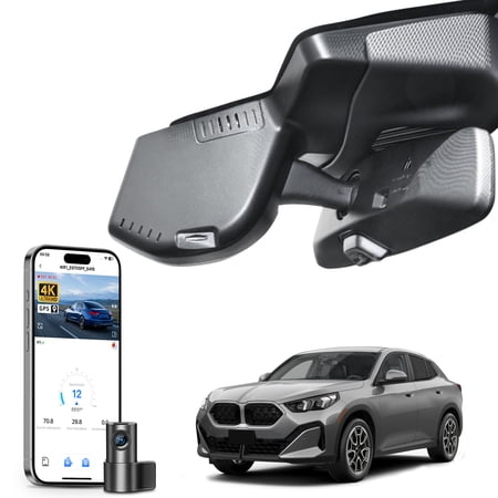 Mangoal Dash Cam 4K Front and Rear 1080p Starvis Sensor Fit for BMW X2 U10 Gen2 2024-2026(Model C), M35i sDrive28i xDrive28i, OEM Style, GPS, 128GB Card