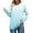Light Blue, variant on Women's Colorblock T-Shirts Long Sleeve Fashion Round Neck Casual Top Fall Winter Soft Lightweight Pullover Tops