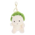 thumbnail image 4 of SEWACC Stuffed Dinosaur Keychain White Plush Animal Key Chain Gift for Keys Companion 1Pack, 4 of 8