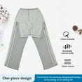thumbnail image 2 of Unisex Side Zipper Bedridden Patient Clothing,Patient Tear Away Pants,Soft Cotton Material,Hospital Pants for Home Care/Post Surgery/Dialysis/Elderly/Fracture/Disability/Rehab Gray, 2 of 5