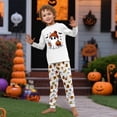 thumbnail image 2 of Family Matching Halloween Pajamas Set -2 Piece Halloween Ghost with Pumpkin Print Long Sleeve Top & Pants Sleepwear for Family Halloween Nights White Pajamas for 8 Years Pjs, 2 of 7