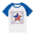 thumbnail image 7 of MKOSPLRT Shirts for Kid Red White and Blue Shirts 3-14 Years Short Sleeve Raglan Shirts Crew Neck Independence Day Tshrits Kids Clothes, 7 of 7