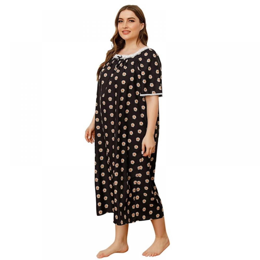 Nightgowns for Women, 100% Cotton Soft Lightweight Comfy Sleepwear ...