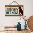 thumbnail image 2 of CounterArt "Therapist Has Wet Nose" Hanging Wood Wall Sign 9.5” by 5.75”, 2 of 7