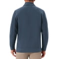 thumbnail image 3 of Chaqueta de felpa inspiradora para hombres, abrigo de invierno, con cuello alto, cremallera, suave, en color gris, 3 of 5
