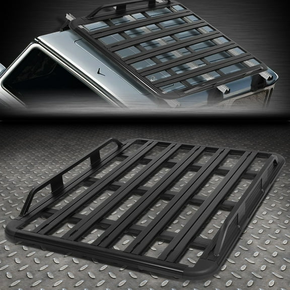 60"x 48"x 6"ALUMINUM ROOF RACK CAR/SUV CARGO BAG/LUGGAGE CARRIER BASKET BLACK