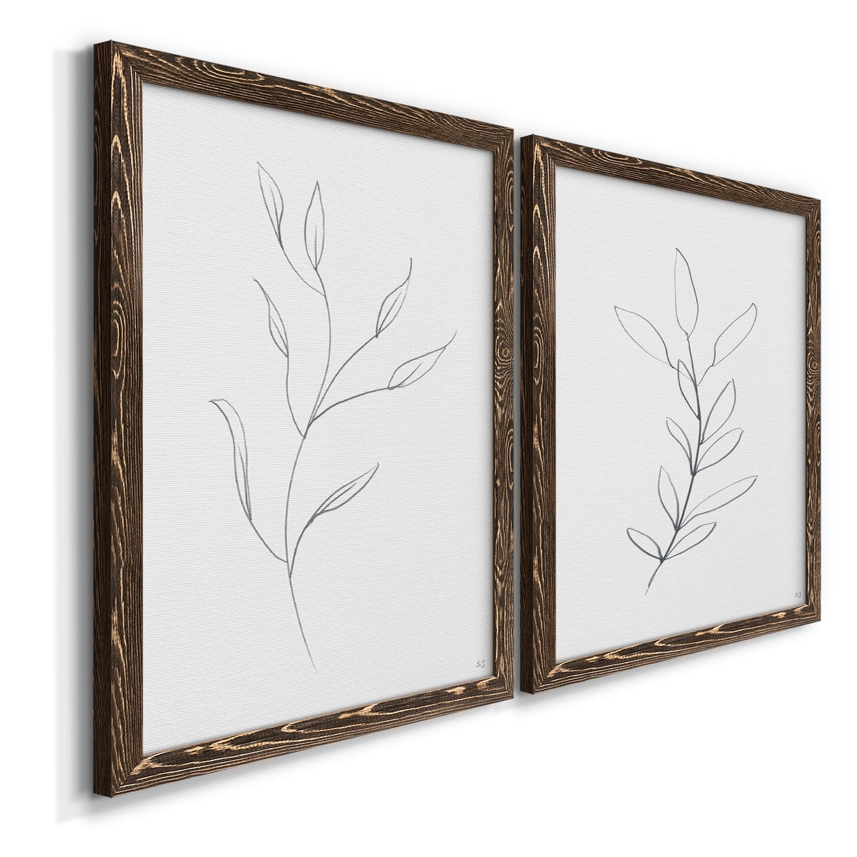Botanical Gesture I - Premium Framed Canvas 2 Piece Set - Ready to Hang