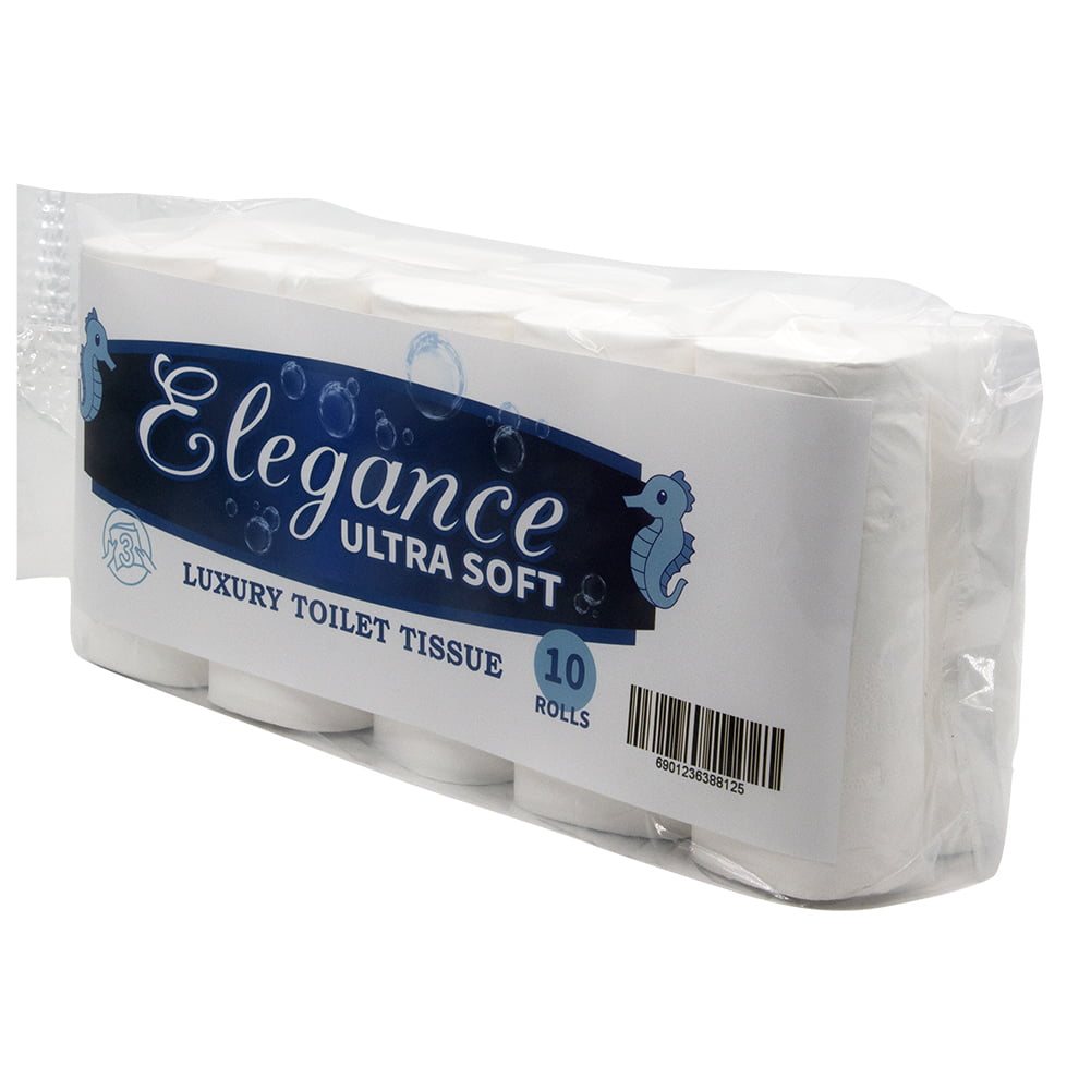 Softine Toilet Paper Bath Tissue 10 Rolls 3-Ply 220 Sheets Per Roll