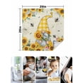 thumbnail image 4 of Sunflower Gnomes Cloth Napkins Set of 8 Reusable Dinner Napkins, Yellow Sunflower Vintage Leaves Bee Cocktail Napkin Washable Table Napkins for Wedding/Holiday Party/Baby Shower 20"x20", 4 of 7