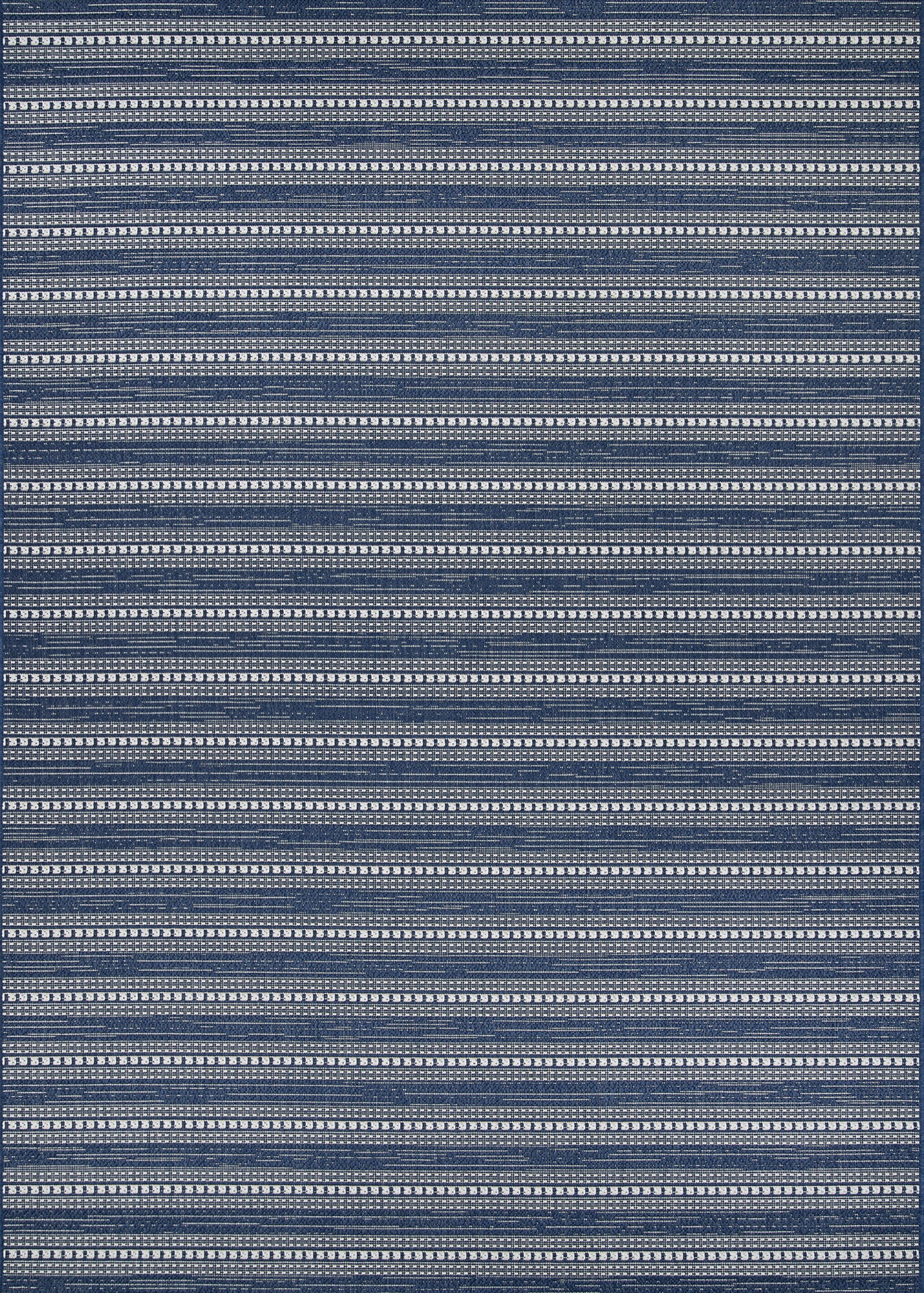 Couristan Afuera Beachcomber 3' x 5' Marine Striped Nautical Outdoor Rug