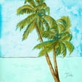 thumbnail image 3 of Pinto, Patricia 12x12 Black Modern Framed Museum Art Print Titled - Beach Palm Blue I, 3 of 5
