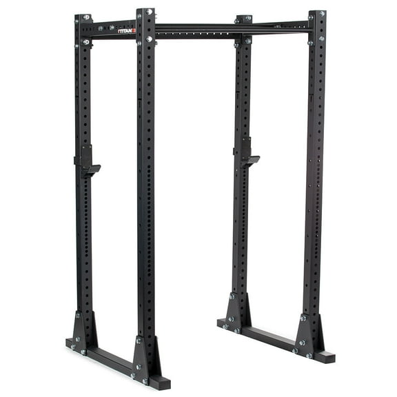 Titan Fitness X-3 Series Flat Foot Power Rack, 82"H x 30"D, 1,650 LB Rackable Capacity