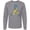 AC-Heather Grey, variant on Inktastic Down Syndrome Awareness Blue and Yellow Hearts Ribbon Long Sleeve T-Shirt