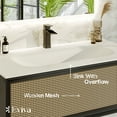 thumbnail image 3 of Eviva Nets 32 Inch Natural Oak and Black Wall Mount Modern Bathroom Vanity, 3 of 7