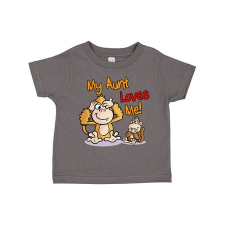 

Inktastic My Aunt Loves Me Monkey Gift Toddler Boy or Toddler Girl T-Shirt
