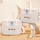 thumbnail image 5 of Guardurnaity La bolsa de bebé portátil de lino para mamás que viajan incluye una práctica bolsa de separación húmeda y seca y una tela gruesa Bolsas de mensajero y de hombro amarillo, 5 of 6