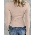 thumbnail image 6 of Zeagoo Womens Long Sleeve Top Stretch Crewneck Ribbed T-Shirt Fitted Basic Tops Business Casual Outfits, 6 of 6